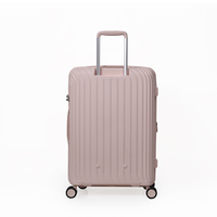 EUREKA Ensemble de bagages de luxe en polypropylène PP 3 pièces pour Goby London Nouveau design austère Serrure TSA Chariot en aluminium 8 roues pivotantes