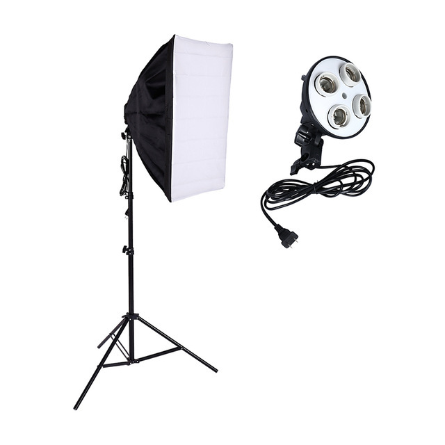 Photography Soft Box 50x70cm Light Box Lighting Kit with 5 Lamps Holder