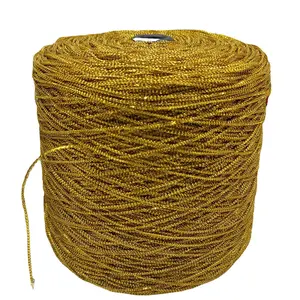 Poliester/Nilon/Metalik Cerah Trilobal Emas Lurex Benang Metalik Perak Lurex Benang Metalik untuk Bordir Benang Crochet