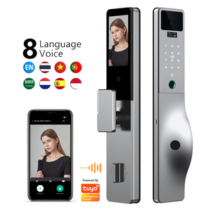 Kunci Pintu Pintar Tuya 3D Pengenal Wajah untuk Pintu Kayu/Baja dengan Penyimpanan Cloud, Wi-Fi, Sidik Jari & Kontrol Aplikasi - Product Image 1