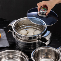 FLEY Ensemble de 100 ustensiles de cuisine en acier inoxydable, casseroles, cuillères, spatules, écologiques, pour cuisinières à gaz, à induction et toutes plaques de cuisson, pour la cuisine familiale