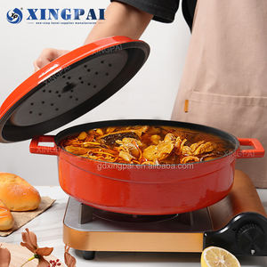 XINGPAI 뷔페 장비 주철 클래식 미식가 요리를위한 다목적 타원형 주철 에나멜 캐서롤 - Product Image 2