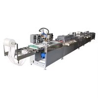 Machine de sérigraphie entièrement automatique à grande vitesse pour étiquette de soin de lavage de vêtement, taffetas en nylon