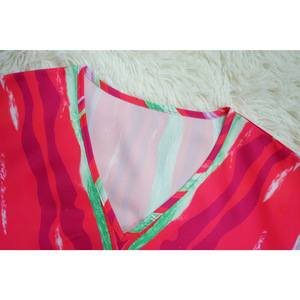Conjunto de Oficina Q30728, Elegante para Mujer, Camiseta <span class=keywords><strong>con</strong></span> Cuello en V y Rayas Tie Dye, Pantalones Rectos, <span class=keywords><strong>Traje</strong></span> de Negocios - Product Image 4