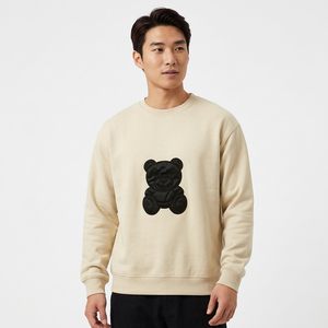 เสื้อสเวตเชิ้ตคอกลมโอเวอร์ไซส์แบบยูนิเซ็กซ์ พร้อมลายปักรูปหมีเท็ดดี้ สไตล์ลำลอง - Product Image 6