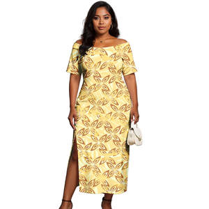 Robe de soirée Aloha pour femmes, motif personnalisé de <span class=keywords><strong>tatouage</strong></span> tribal polynésien, épaules dénudées sexy, grande taille - Product Image 3