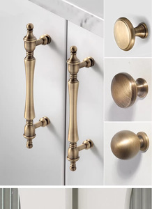 Traditional Brass <b>Cabinet</b> Handles and <b>Knobs</b> Bar Shape Durable for Kitchen Furniture - Product Image 6