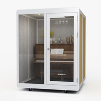 Cabines insonorisées modulaires pliables pour studio d'instruments de musique, salle de réunion, design moderne pour usage extérieur et bureaux