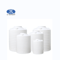 Réservoirs de stockage d'eau liquide en plastique de type vertical à fond plat rond de 500 litres pour le traitement de l'eau