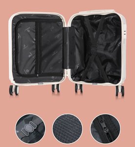 Mini <span class=keywords><strong>cabina</strong></span> Equipaje <span class=keywords><strong>de</strong></span> mano <span class=keywords><strong>Maleta</strong></span> portátil <span class=keywords><strong>de</strong></span> 18 pulgadas con portavasos y puerto <span class=keywords><strong>de</strong></span> carga USB con cremallera <span class=keywords><strong>Maleta</strong></span> para niños - Product Image 6