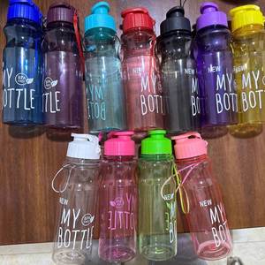 Bouteille d'eau en plastique avec bouchon à clapet et cordon, 500 ml, sans BPA, anti-fuite, pour le sport, la gym, les voyages et la randonnée - Product Image 2