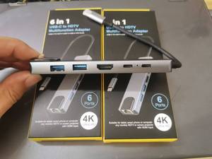 OEM mới 2024 RJ45 C <span class=keywords><strong>HUB</strong></span> USB3.1 4k VGA PD sạc cáp chiếu sáng <span class=keywords><strong>USB</strong></span> <span class=keywords><strong>Hub</strong></span> Ấn Độ cho máy tính điện thoại <span class=keywords><strong>PC</strong></span> - Product Image 2