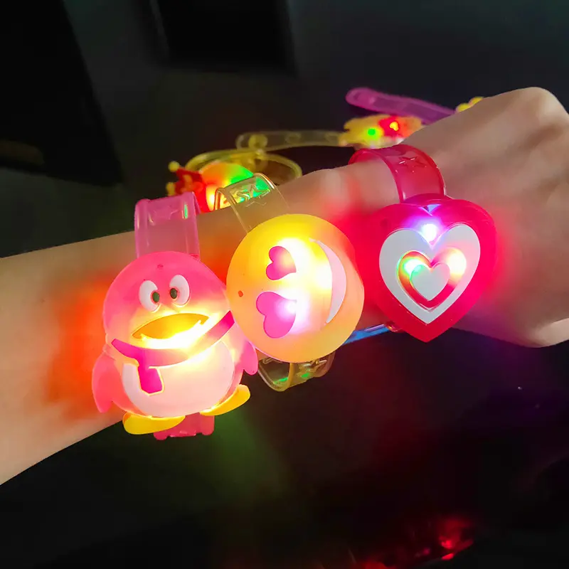 Cheap Promotional Led Kids Bracelet Light up LED Children Slap Band Watch Flashing Led Wrist Band Children Party Gift