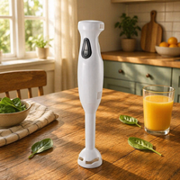 Ensemble de mixeur plongeant électrique, fonction de pilonnage en plastique avec fouet, appareil de cuisine ménager pour la préparation des aliments pour bébés