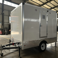 Trailer Toilet Portabel Mewah untuk Berkemah di Luar Ruangan, Trailer Kamar Mandi Umum Bergerak