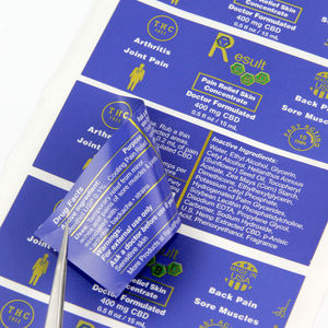 Emballage multiple personnalisé multicouche d'étiquette d'instruction d'utilisation du logo de haute qualité adhésifs à décoller autocollant double couche - Product Image 6