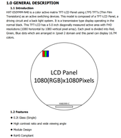 Écran LCD IPS rond de 5 pouces, résolution 1080x1080, interface MIPI DSI, module d'écran circulaire avec carte de commande HD-MI