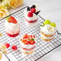Gobelet à mousse transfrontalier en plastique PS épaissi, jetable, de qualité alimentaire, pour crème glacée, dessert, thé, café, jus 90-98mm