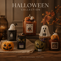 Aangepaste Halloween Geurkaarsen Collectie met Spook- en Pompoengeur voor Private Label OEM ODM Home Decor Cadeau Seizoensgebonden Retail Merken