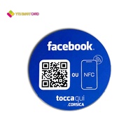 Autocollant NFC en époxy personnalisé YTS, RFID 13,56 kHz, PVC avec puce 213/215/216, cartes-cadeaux, cartes de jeu, cartes de commentaires
