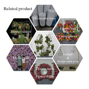 Arche de fleurs artificielles modernes en soie blanche et verte, faite à la main, pour les cérémonies de mariage et la décoration de fêtes en plein air dans les jardins - Product Image 5