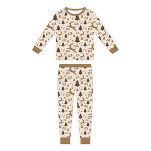 Hongbo 100% coton enfants pyjamas pantalons ensemble unisexe imprimé motif vêtements de nuit pour <span class=keywords><strong>4</strong></span> <span class=keywords><strong>ans</strong></span> grands enfants vêtements d'hiver pour filles garçons - Product Image 4