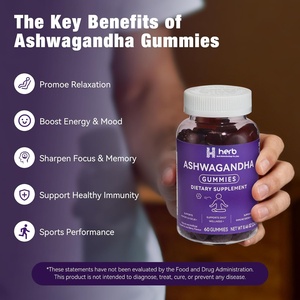 Complément alimentaire OEM Ashwagandha en gommes, 60 unités, avec vitamine D et extraits naturels pour soutenir le système immunitaire - Product Image 2