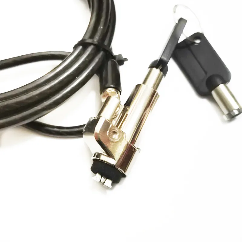 XMM-Cable antirrobo de acero negro, bloqueo de llave de cuerpo de aleación de Zinc, candado personalizado para tableta y portátil, seguridad
