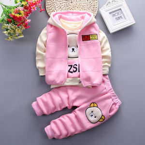 Ensemble de trois pièces confortable et décontracté pour enfants, imprimé ours mignon, printemps automne, boutique de vêtements pour enfants, garçons 2019 - Product Image 2