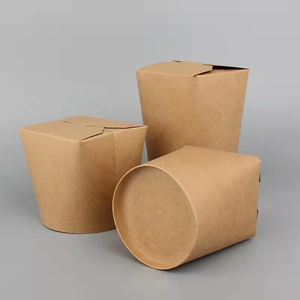 Caja de fideos chinos, bóxer de comida de papel con logotipo personalizado, redondo - Product Image 3