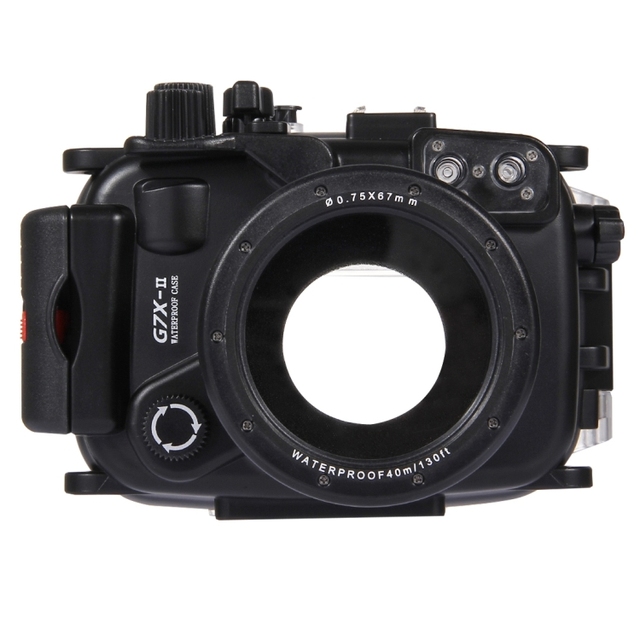 Professional PULUZ 40m Underwater Depth Diving Waterproof Case Waterproof Box Camera Housing for Canon G7 X Mark II