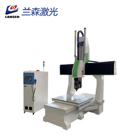 Enrutador CNC de 5 ejes de alta precisión, Mini máquina de tallado de moldes de yeso rotativo 3D para modelo de retrato de goma de madera, Motor DSP de grabado