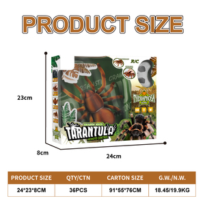 May Mắn Đồ Chơi Hồng Ngoại Điều Khiển Từ Xa <span class=keywords><strong>RC</strong></span> Côn Trùng Đồ Chơi Thực Tế Nhựa Đài Phát Thanh Điều Khiển Spider Động Vật Thriller Đồ Chơi Cho Trẻ Em - Product Image 5