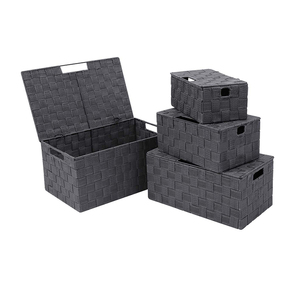 Conjunto de 3 piezas de tejido cosméticos Oficina Artículos cocina y <span class=keywords><strong>el</strong></span> hogar cesta de almacenamiento de caja de almacenamiento - Product Image 1