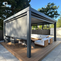 Pérgola Bioclimática Personalizada de 3x4, 4x6 con Puertas de Vidrio para Exteriores, Ideal para Vivir al Aire Libre Durante Todo el Año