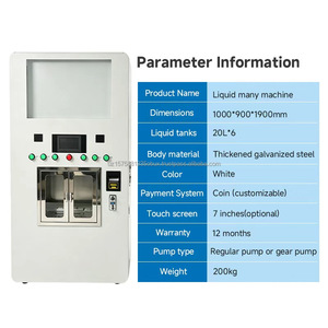 YISO Support Custom Liquid Vending Unit Liquid Dispensing Vending Machine 20L Six Tanks Optional 7 Inches Screen - Product Image 2