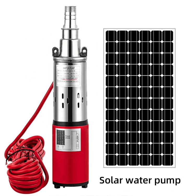 Stainless Steel DC Low Pressure Screw Pump Solar Power Submersible Water Pump