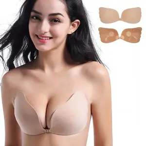 Womens Small Breasts Gathered Up Ultra Thin Bra Set With