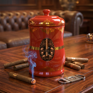 Humidor de Cerámica Moderno al por Mayor, Elegante Recipiente Glaseado para Cigarros de Cuba, Ideal para Clubes Premium, Regalos Corporativos, Personaliza tu Marca - Product Image 1
