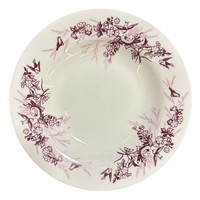 Service de vaisselle en porcelaine fine de style japonais, assiettes et bols à soupe profonds, résistants au micro-ondes et au lave-vaisselle, motif floral émaillé