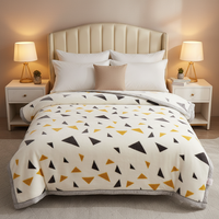 Couverture Raschel de style coréen en vison uni, 100% polyester, technique tissée, légère, chaude, de haute qualité, 4 kg