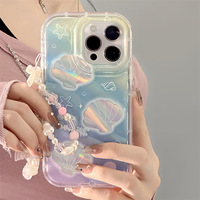 Vente en gros de nouveaux matériaux étui laser givré étui de téléphone étanche antichoc en TPU souple avec corde à main pour 15 14