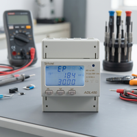 Compteur d'énergie triphasé multifonction Acrel ADL400 sur rail DIN, affichage LCD, compteur numérique kWh, RS485 Modbus RTU, surveillance de la puissance