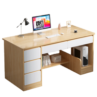 Bureau d'ordinateur en bois personnalisé pour le bureau à domicile avec tiroir, support pour processeur, refroidissement, grand bureau de travail