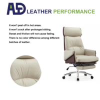 Fauteuil de Direction Moderne en Cuir Robuste et Grand Format, Ergonomique à Dossier Haut, Pivotant, Contemporain pour Bureau, Salon ou Hôtel