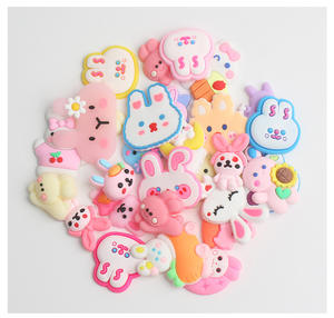 Pegamento suave de PVC, conejo de dibujos animados, pegatina para nevera hecha a mano DIY, funda para teléfono, horquilla, hebilla para zapatos, accesorios de joyería semiacabados - Product Image 6