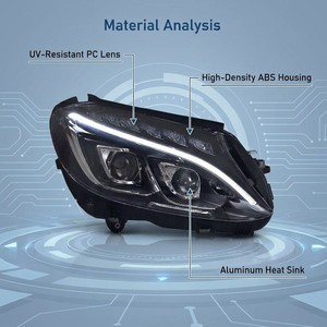 Faros Delanteros LED Originales Usados para <span class=keywords><strong>Mercedes</strong></span> <span class=keywords><strong>Clase</strong></span> <span class=keywords><strong>C</strong></span> W205 C205 Pre-LCI 2015-2018, Luz Delantera para Automóvil, Faro OEM - Product Image 4