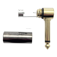 Connecteur audio mono TS 2 pôles mâle plaqué or 6,35 mm (1/4 po) à angle droit de 90 degrés pour microphone, guitare, instrument