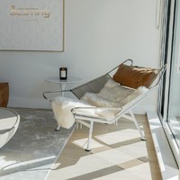 Skandinavisches Modernes Design Kunstleder Klappbarer Liegestuhl für Apartment Hotel Villa Wohnzimmer