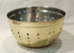 Cesta redonda para freír con asa Colador de metal negro y amarillo de acero inoxidable Ideal para freír y servir en la cocina - Product Image 5